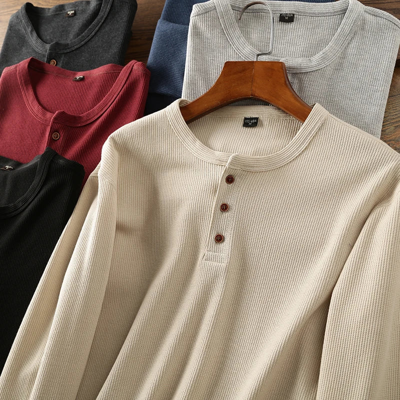 Mason Cotton Henley Shirt