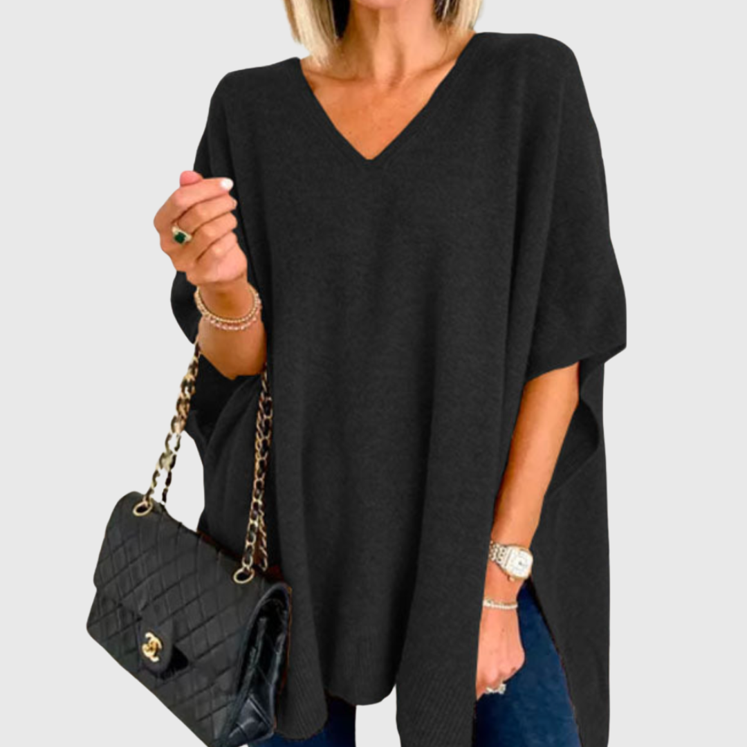 Erica | V-Ausschnitt Loose-Poncho