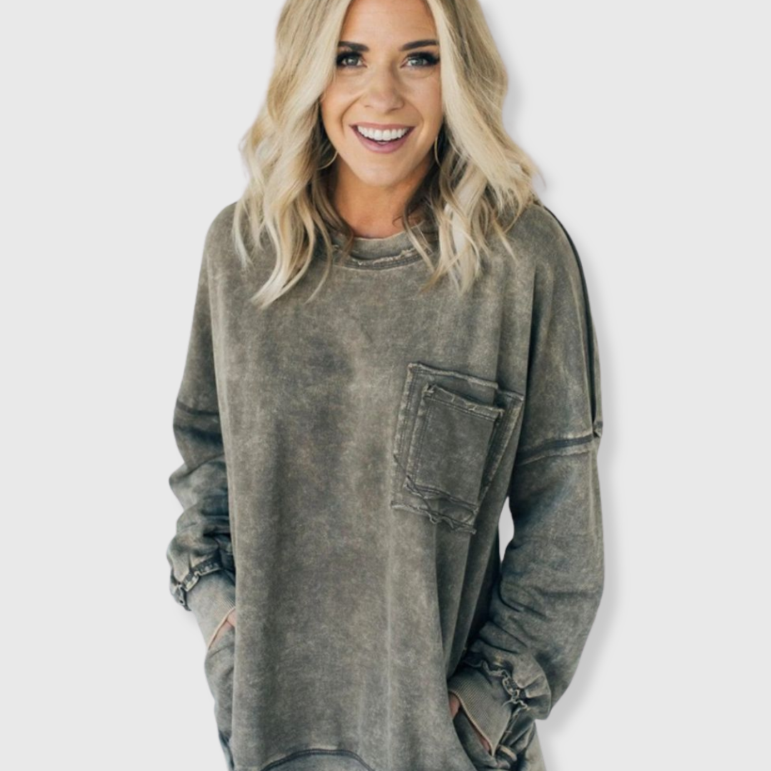 Ariele | Acid-Wash Pullover