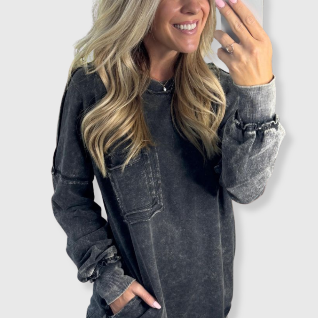 Ariele | Acid-Wash Pullover