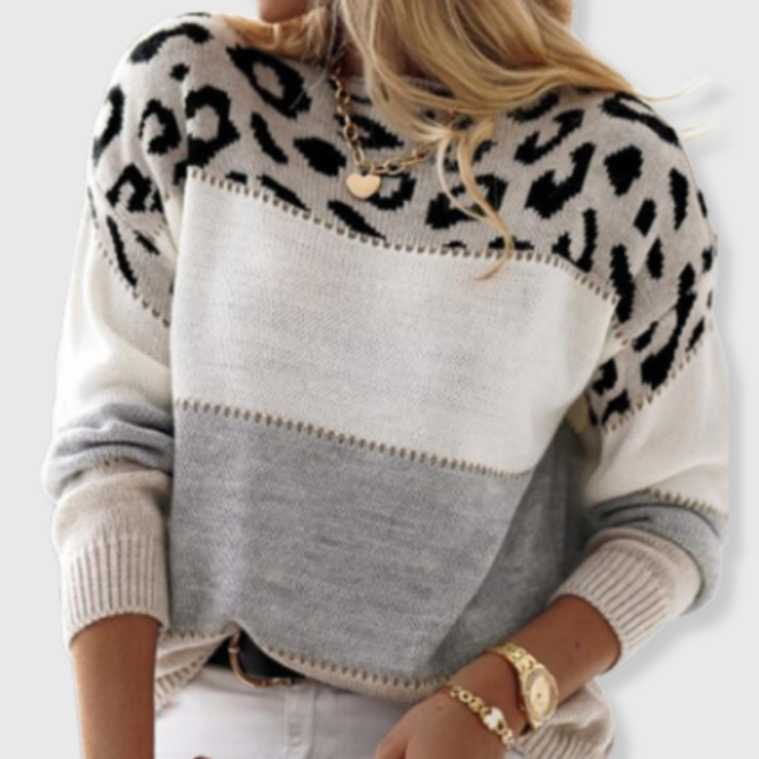 Gilda | Eleganter Pullover mit Leopardenmuster