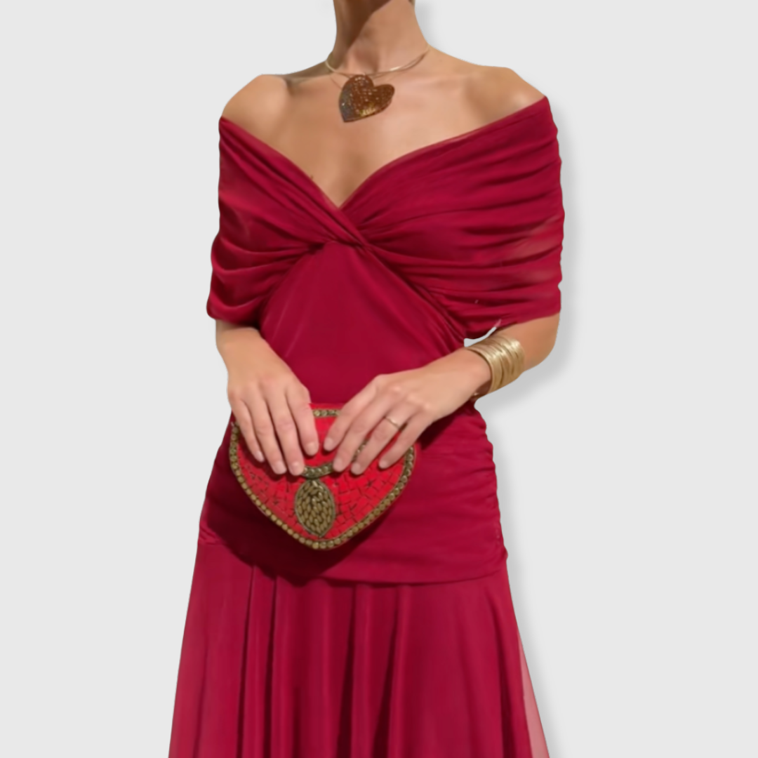 Rosetta | Zeitloses Off-Shoulder Maxikleid