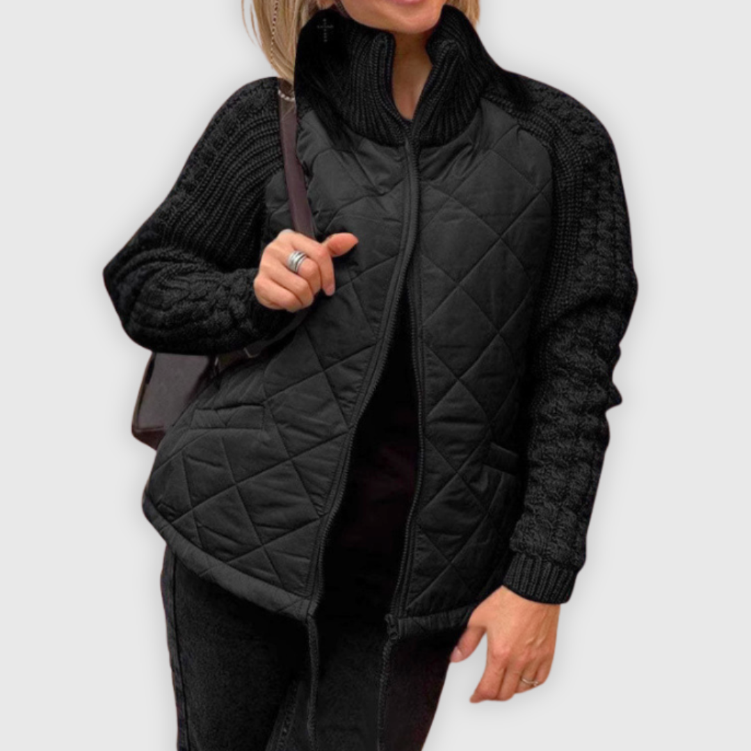 Aurora | Steppjacke mit Strickärmeln