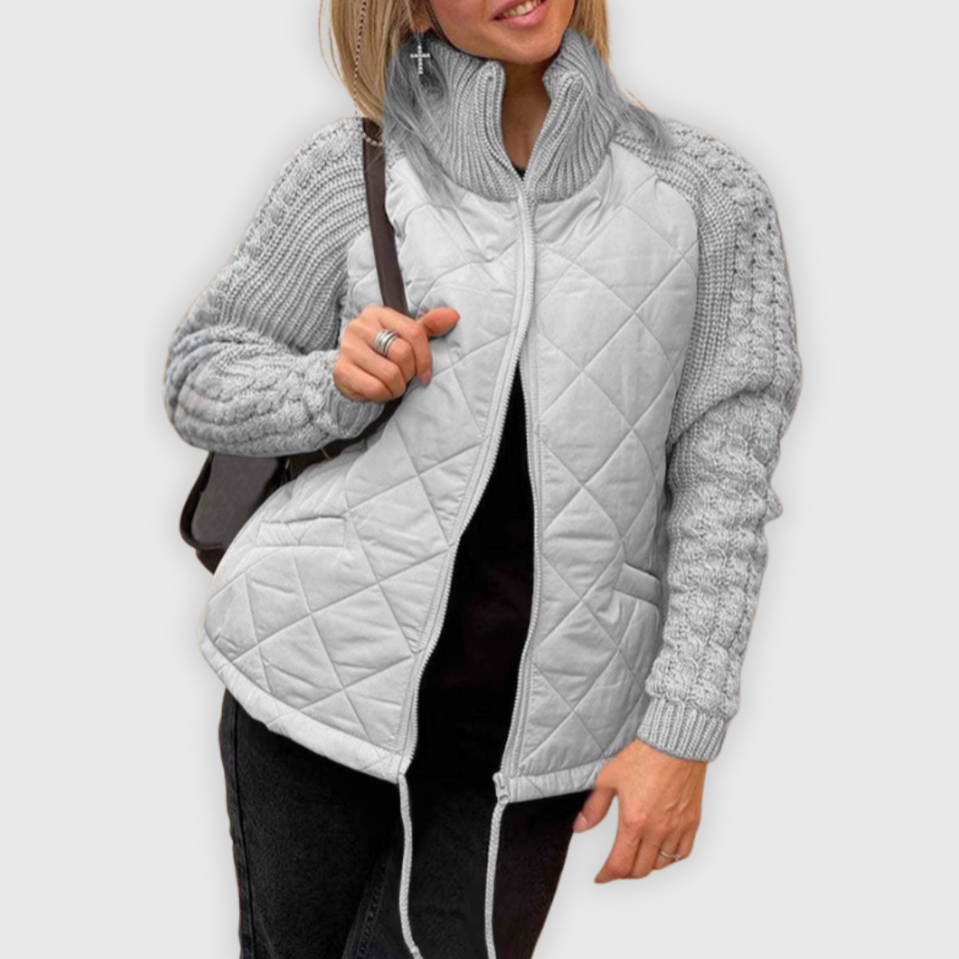Aurora | Steppjacke mit Strickärmeln
