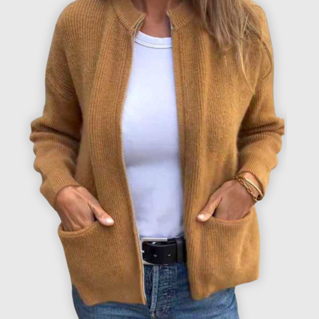 Eva | Handgenähte Baumwoll-Strickjacke