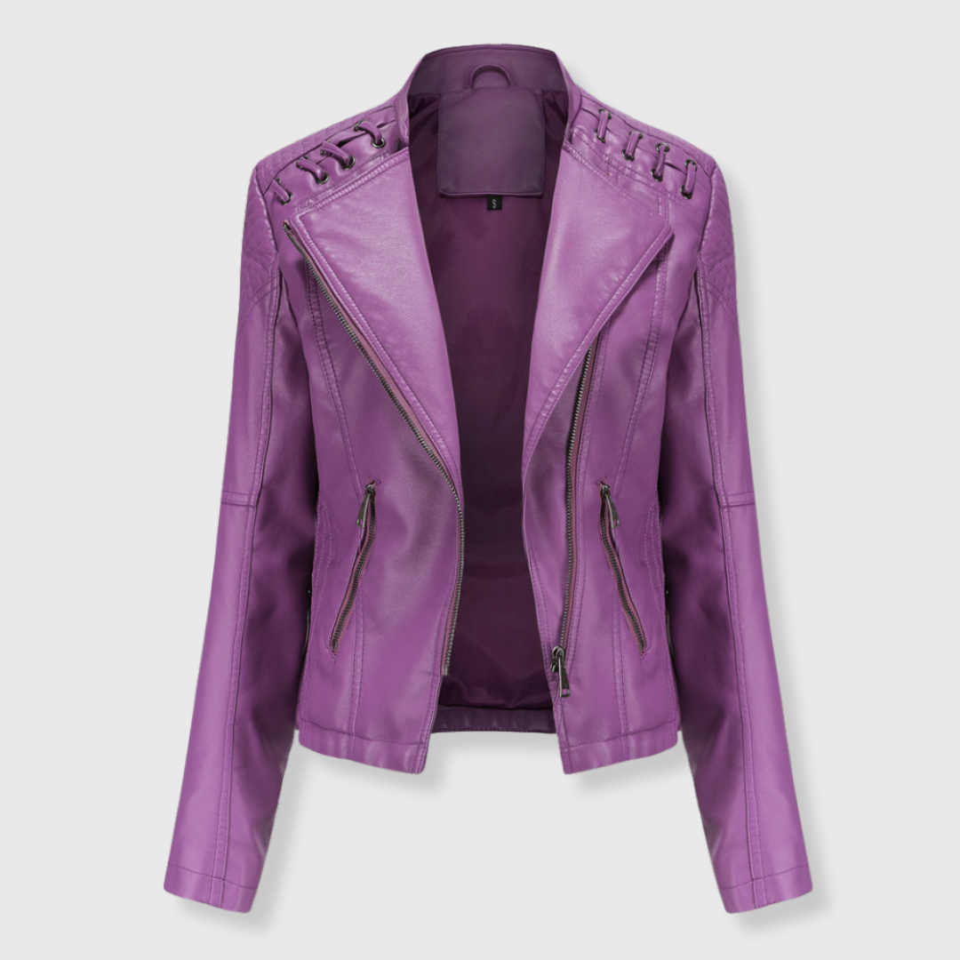 Vera | Kurze Biker-Lederjacke