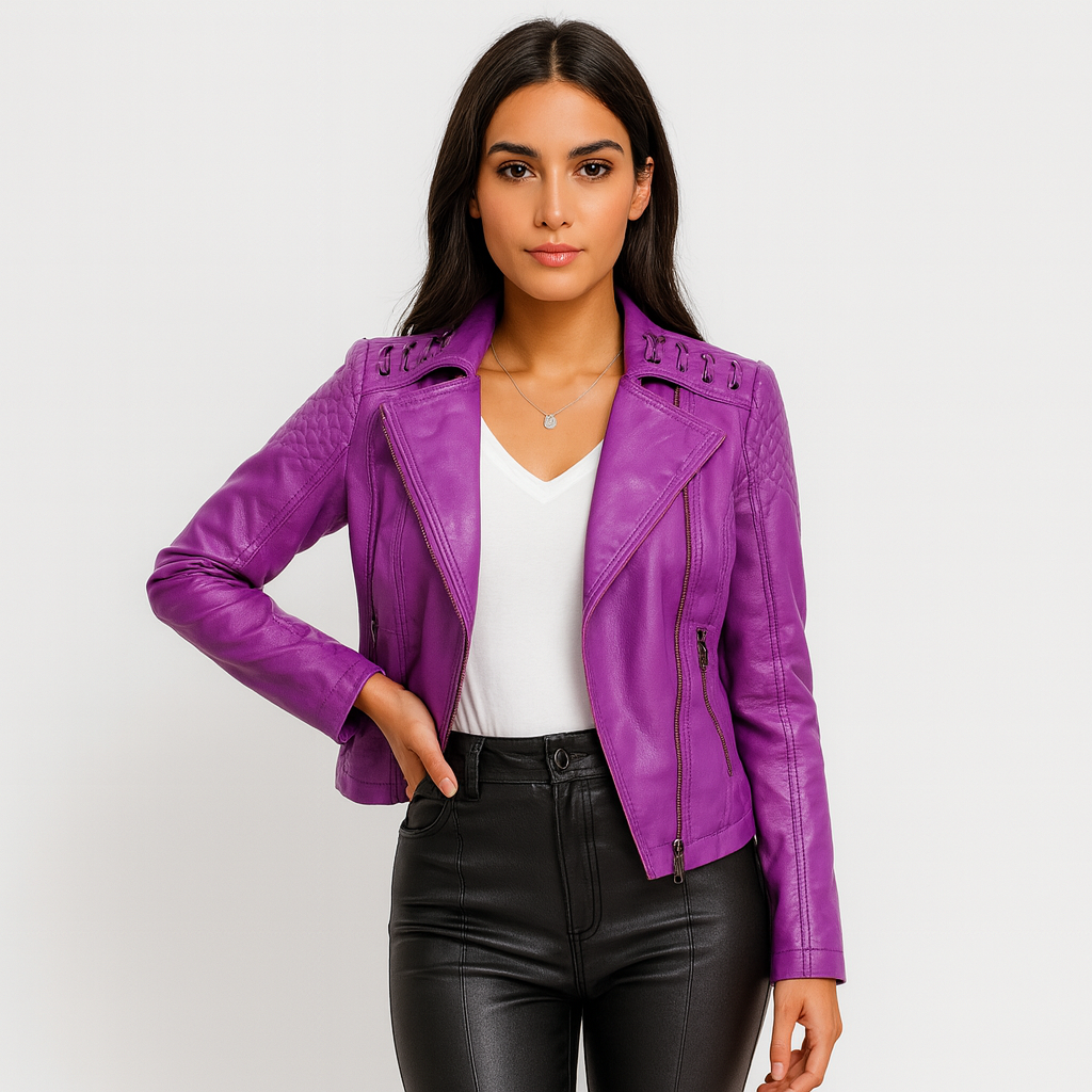 Vera | Kurze Biker-Lederjacke