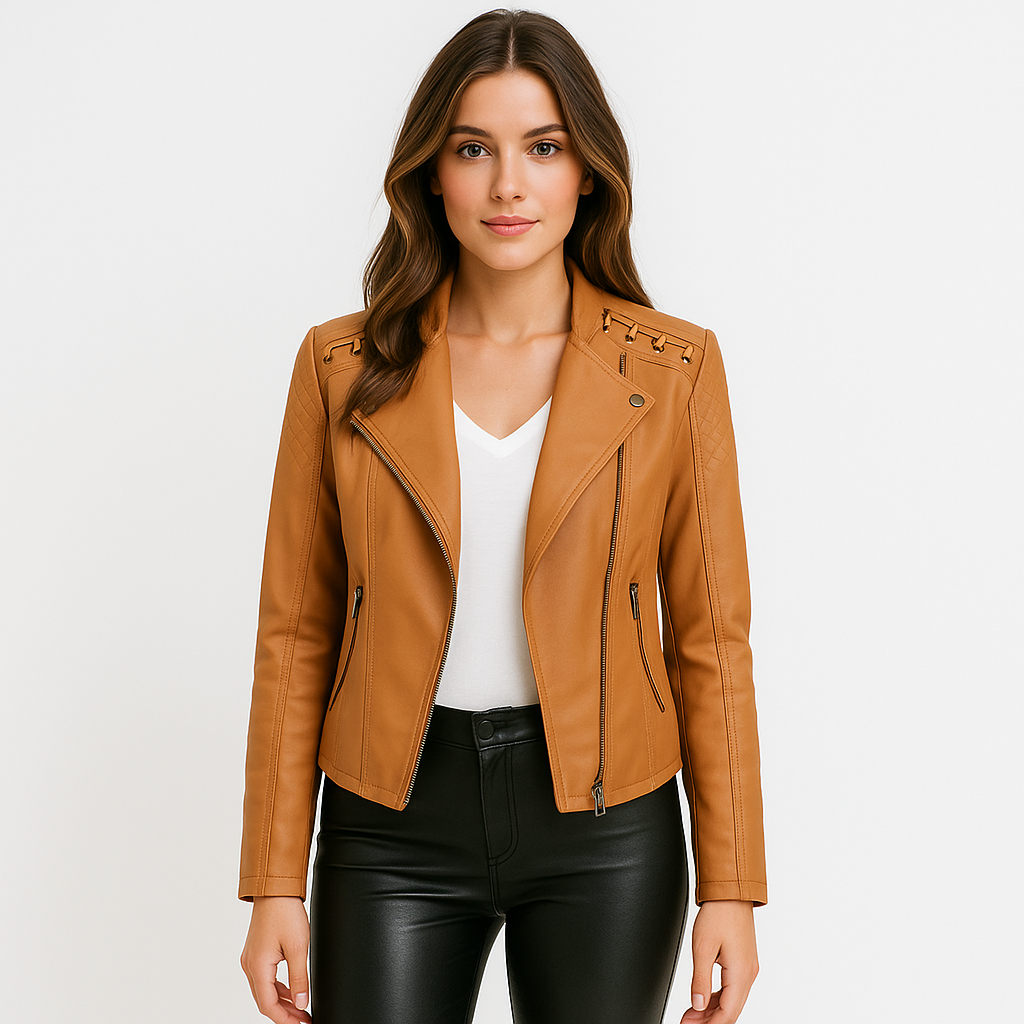 Vera | Kurze Biker-Lederjacke