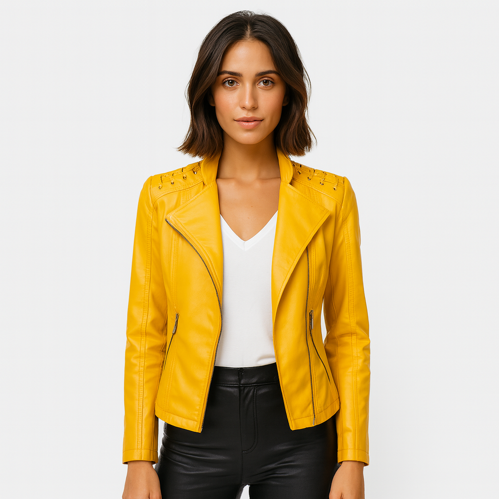 Vera | Kurze Biker-Lederjacke