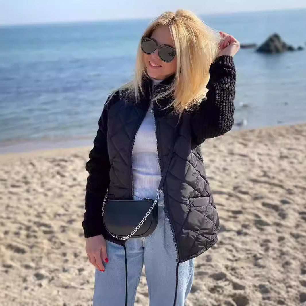 Aurora | Steppjacke mit Strickärmeln