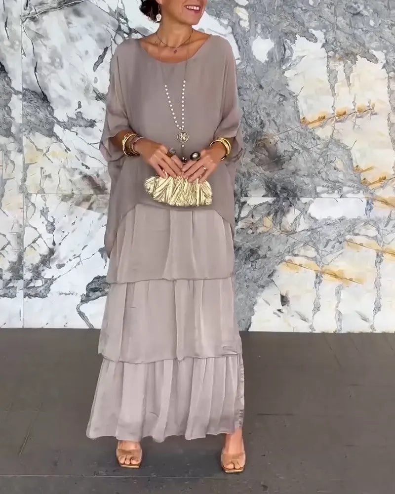 Nora | Elegantes Chiffon Boho Freizeitkleid