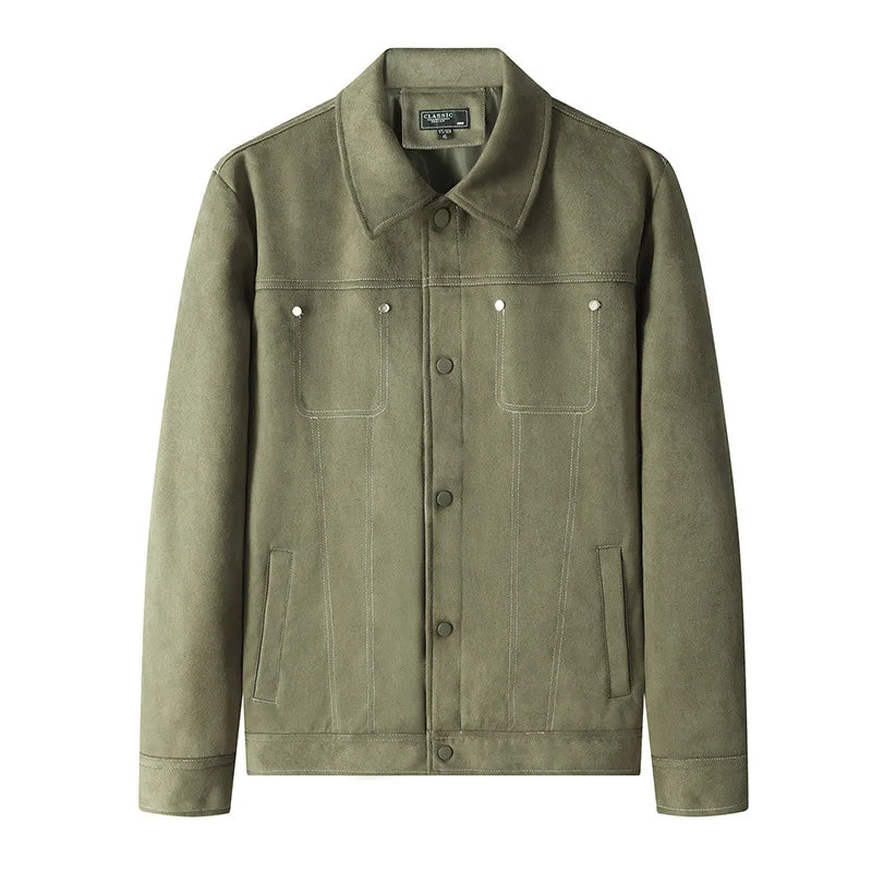 Irving Suede Trucker Jacket