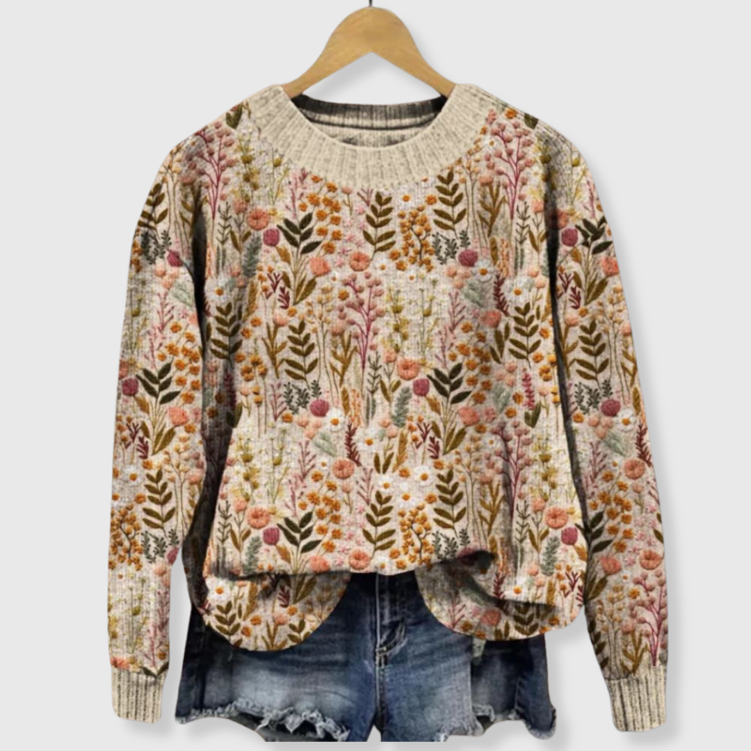 Deanna | Bequemer Floraler Pullover