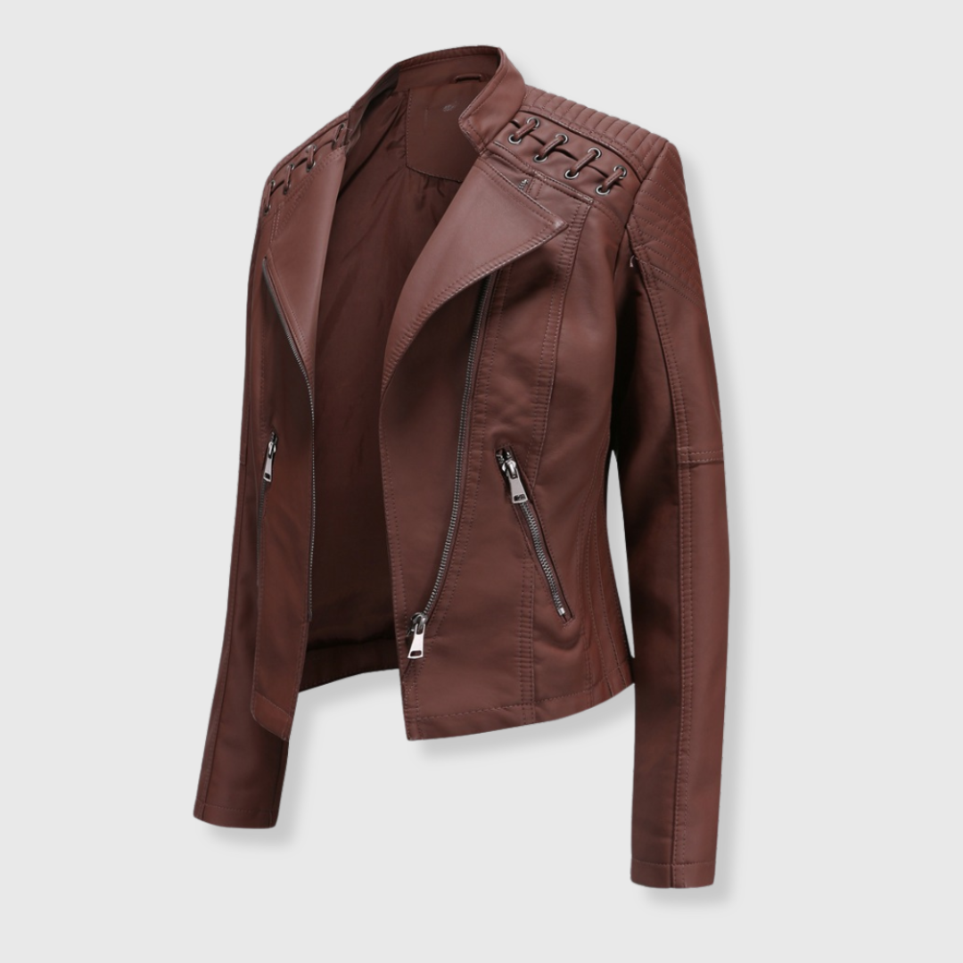 Vera | Kurze Biker-Lederjacke